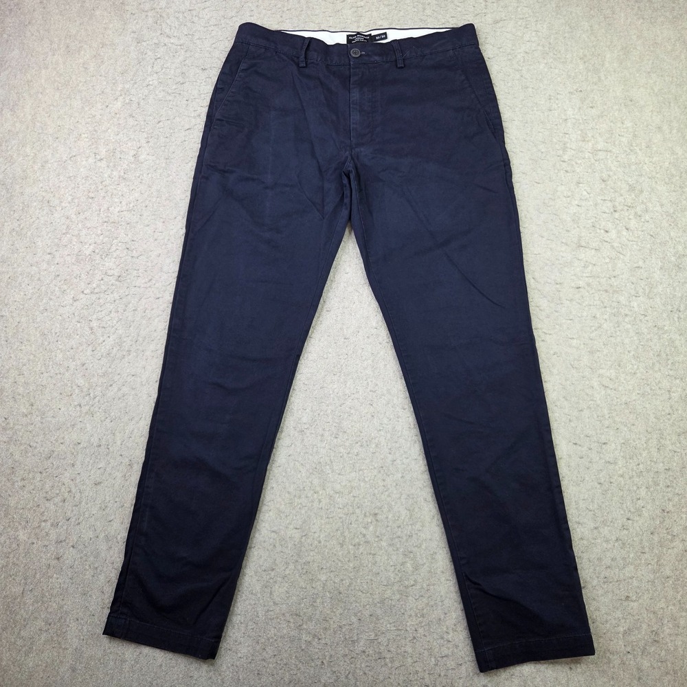 Club Monaco Connor Pants Men's 30x30 Navy Blue Modern Slim Flat Front